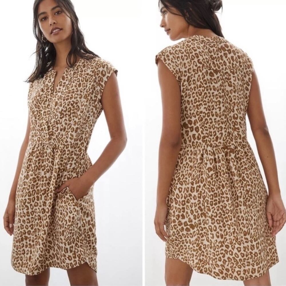 Anthropologie Pilcro leopard print cheetah dress Sz S